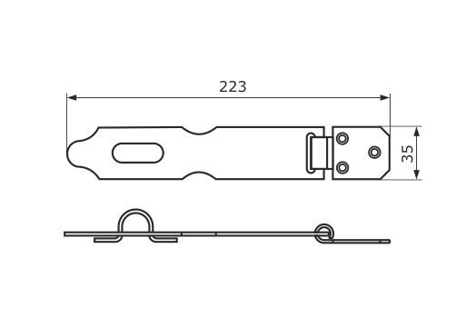 Накладка дверная Домарт НД-223 серый металлик (50)