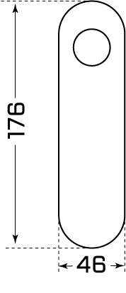 MCL РН-7201П/ПГ черные накладки "глухие"1 шт. (552)