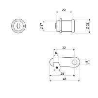 СТАНДАРТ почтовый ЗП20мм В СБОРЕ Замок мебельный (200,20) СТАНДАРТ почтовый ЗП20мм В СБОРЕ Замок мебельный (200,20)