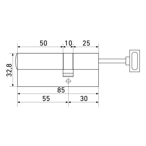 Стандарт MAX 85 S (55x30S) SN 5кл перф.ключ/шток Цилиндровый механизм(80,10)