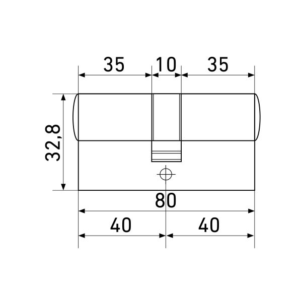 Стандарт MAX 80 (40х40) SN 5кл мат.никель перф.ключ/ключ Цилиндровый механизм (80,10)