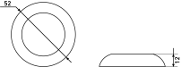 Сантехническая завертка к ручкам АЛЛЮР АРТ BK-R1 ORB(3152) темная медь (100,10)