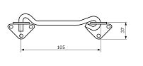 Домарт крючок прутковый мод. 1 черный (105 мм) (50) 