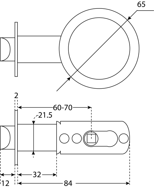 АЛЛЮР 5560 PS CP хром пустая Защёлка (30)