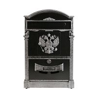 Ящик почтовый АЛЛЮР №4011В "Герб" старое серебро (5)