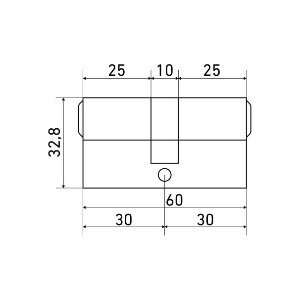Стандарт MAX 60 (30х30) SB 5кл мат.золото перф.ключ/ключ Цилиндровый механизм(100,10)