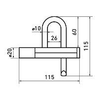 С-Пб ЗНВ 1-10 d=10 мм  1 ключ одна секретность Замок навесной (50) 
