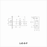 АЛЛЮР АРТ L45-8-P MBN графит пластик торц.планка 25мм б/ручек Защёлка (100)