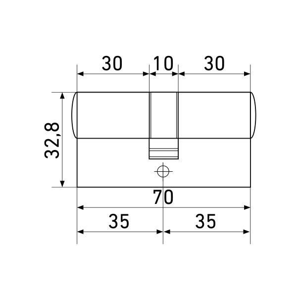Стандарт MAX 70 (35х35) SN 5кл мат.никель перф.ключ/ключ Цилиндровый механизм (80,10)