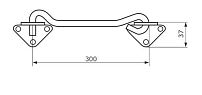 Домарт крючок прутковый 300мм хром (50) 