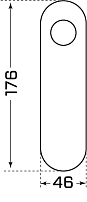 MCL РН-7201П/ПГ черные накладки "глухие"1 шт. (552)