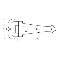 Домарт Петля-стрела фигурная ПС-200 мод.2 кованая СУЗДАЛЬ черный (10) 