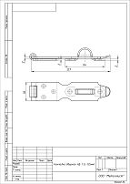 Накладка дверная НД-1 (L-125мм) цинк Кунгур (100,10!!!)