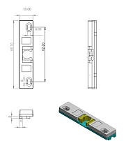 Защелка балконная для пластиковых дверей VBT (18х80) (100,5!!!) 