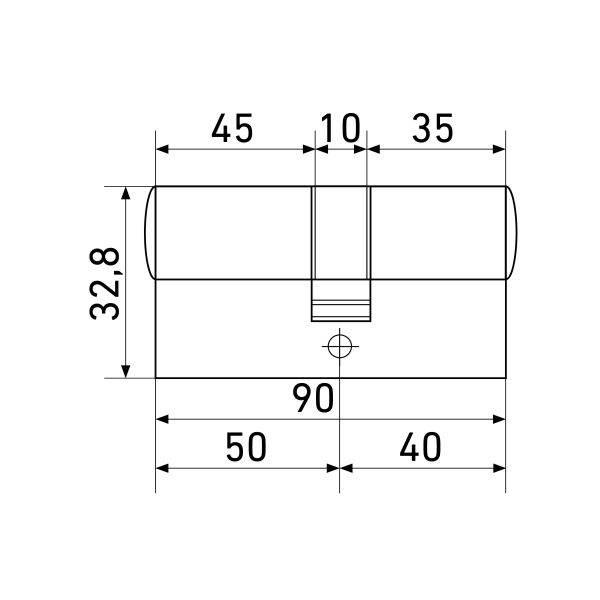 Стандарт MAX 90 (40х50) SN 5кл мат.никель перф.ключ/ключ Цилиндровый механизм (60,10)