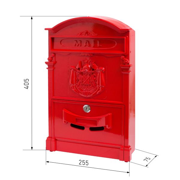 Ящик почтовый АЛЛЮР №4010 красный (5)