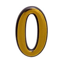 Цифра дверная АЛЛЮР пластик "0" золото (3000,20!!!)
