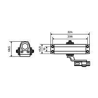 АЛЛЮР Доводчик дверной TECHNO (ТЕХНО) ДД 208/4-6 F-B (до 140 кг) черный, с HO (фикс.), морозостойкий АЛЛЮР Доводчик дверной TECHNO (ТЕХНО) ДД 208/4-6 F-B (до 140 кг) черный, с HO (фикс.), морозостойкий